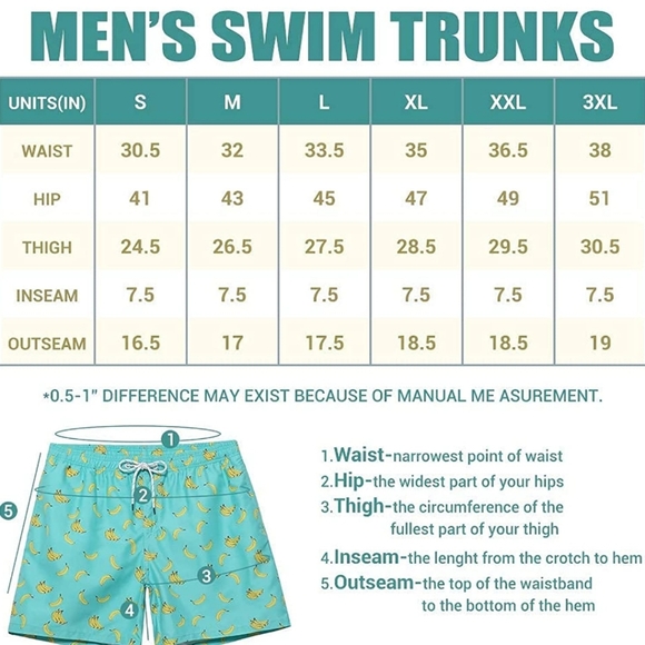 Mens Banana Swim Trunks - Picture 4 of 4